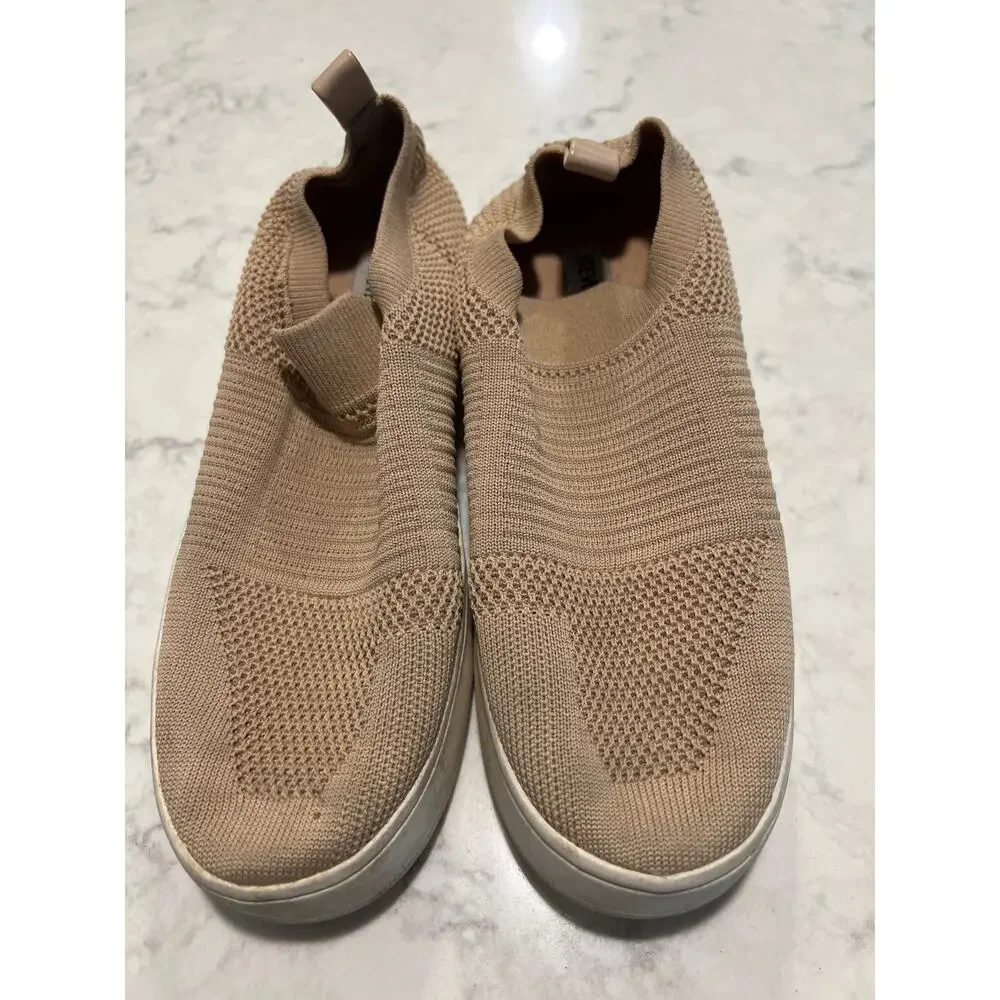 Steve Madden Women’s Beale Stretch Platform Upper‎ Slip On Shoes Size 7.5 Beige